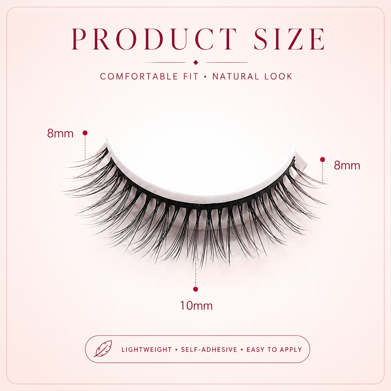 Glue-Free Self-Adhesive Lashes-3-Second, Natural & Reusable