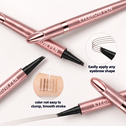 New Waterproof Micro-Fork EyebrowPencil, Long-Lasting Brow Pen forNatural Hair-Like Strokes
