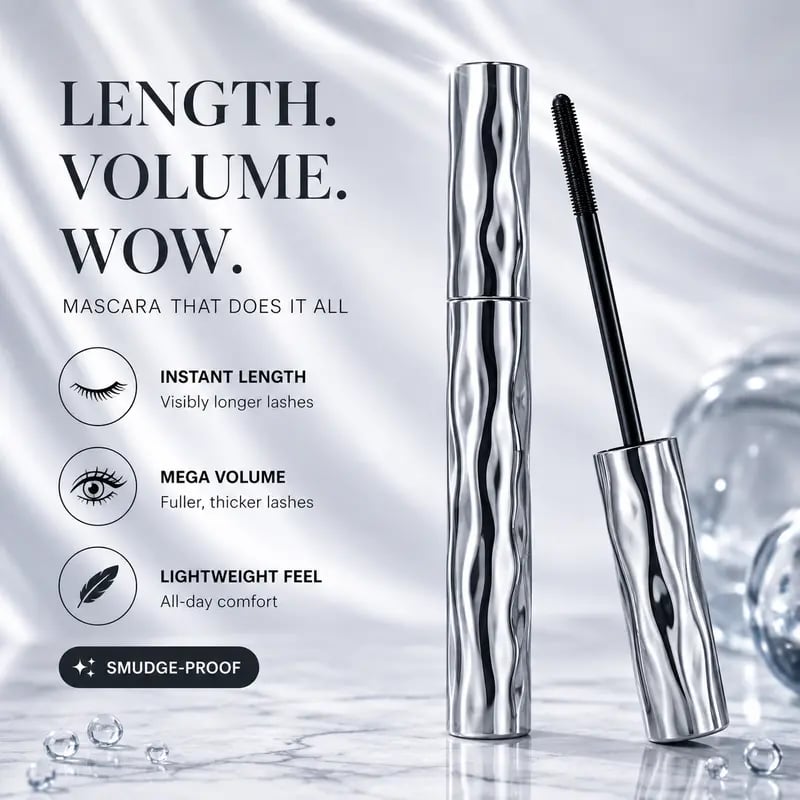Neacebeauty™ Volumizing Lengthening Smudge-Proof Mascara with Nourishing Formula👁️✨