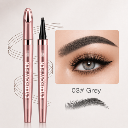 New Waterproof Micro-Fork EyebrowPencil, Long-Lasting Brow Pen forNatural Hair-Like Strokes