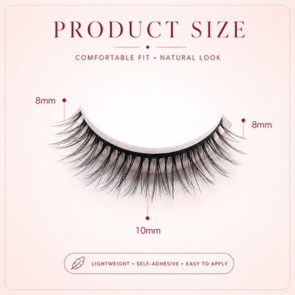 Glue-Free Self-Adhesive Lashes-3-Second, Natural & Reusable
