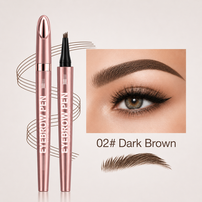 New Waterproof Micro-Fork EyebrowPencil, Long-Lasting Brow Pen forNatural Hair-Like Strokes