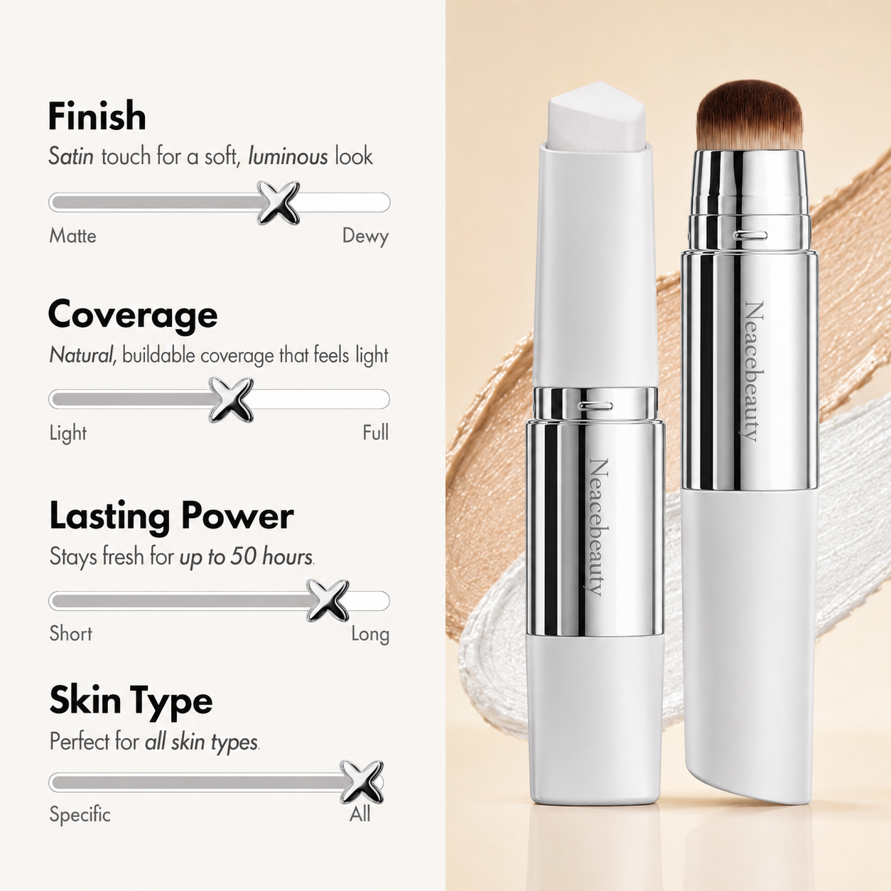 ⏰💕🌟Cream Stick V White Korean Color-Changing Foundation Stick