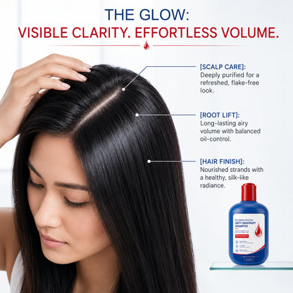 Selenium Disulfide Hair Care Shampoo Oil Control Refreshing Anti-Dandruff Anti-itch Scalp Cleansing Shampoo, 300ML