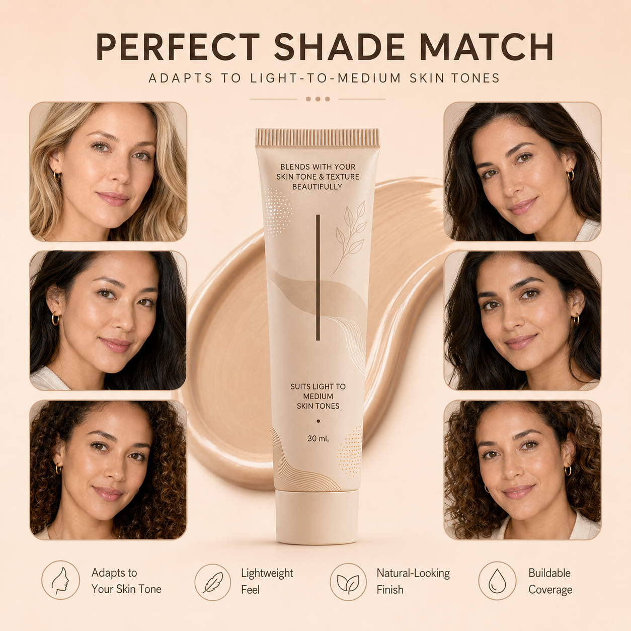 Changing Foundation for Women | Instantly Blends with Your Skin Tone