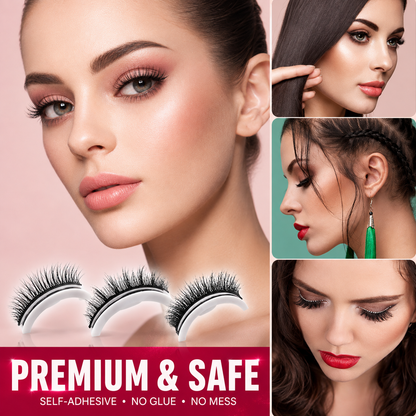 Glue-Free Self-Adhesive Lashes-3-Second, Natural & Reusable