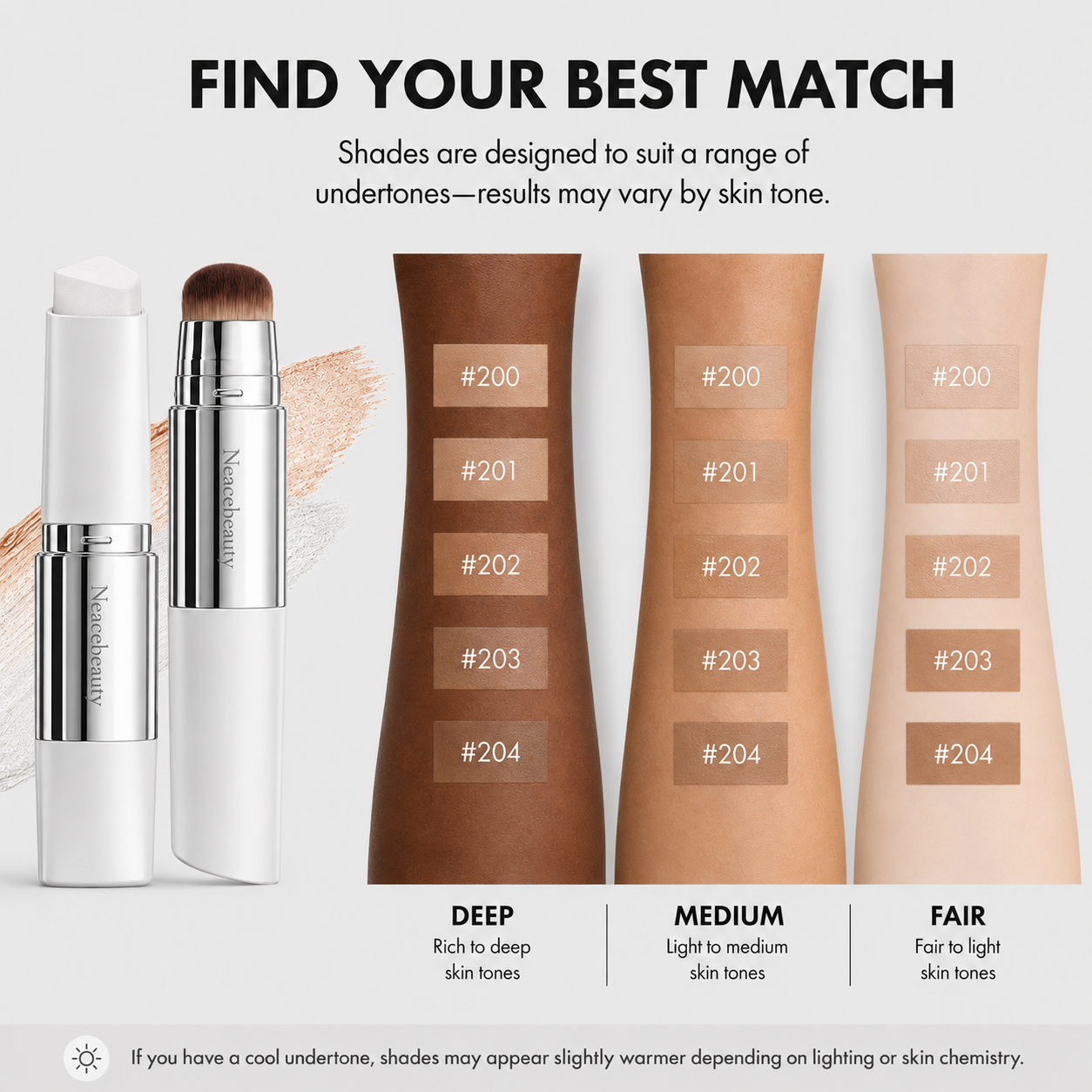 ⏰💕🌟Cream Stick V White Korean Color-Changing Foundation Stick