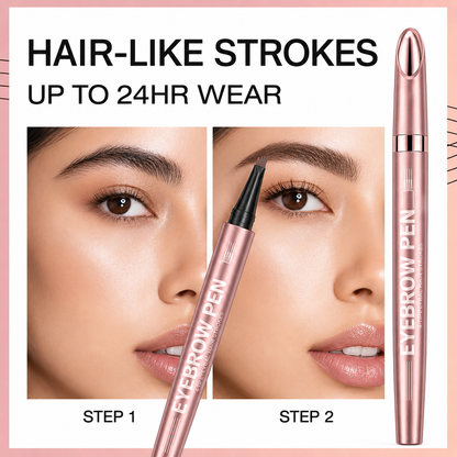 New Waterproof Micro-Fork EyebrowPencil, Long-Lasting Brow Pen forNatural Hair-Like Strokes