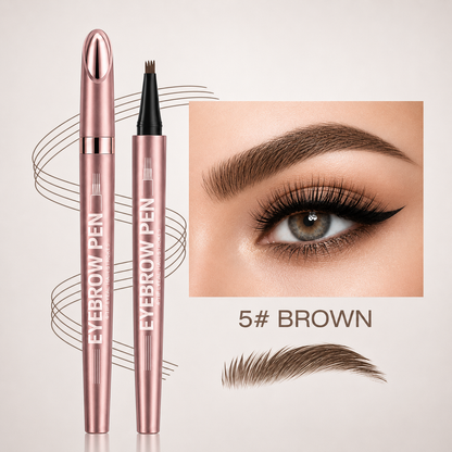 New Waterproof Micro-Fork EyebrowPencil, Long-Lasting Brow Pen forNatural Hair-Like Strokes