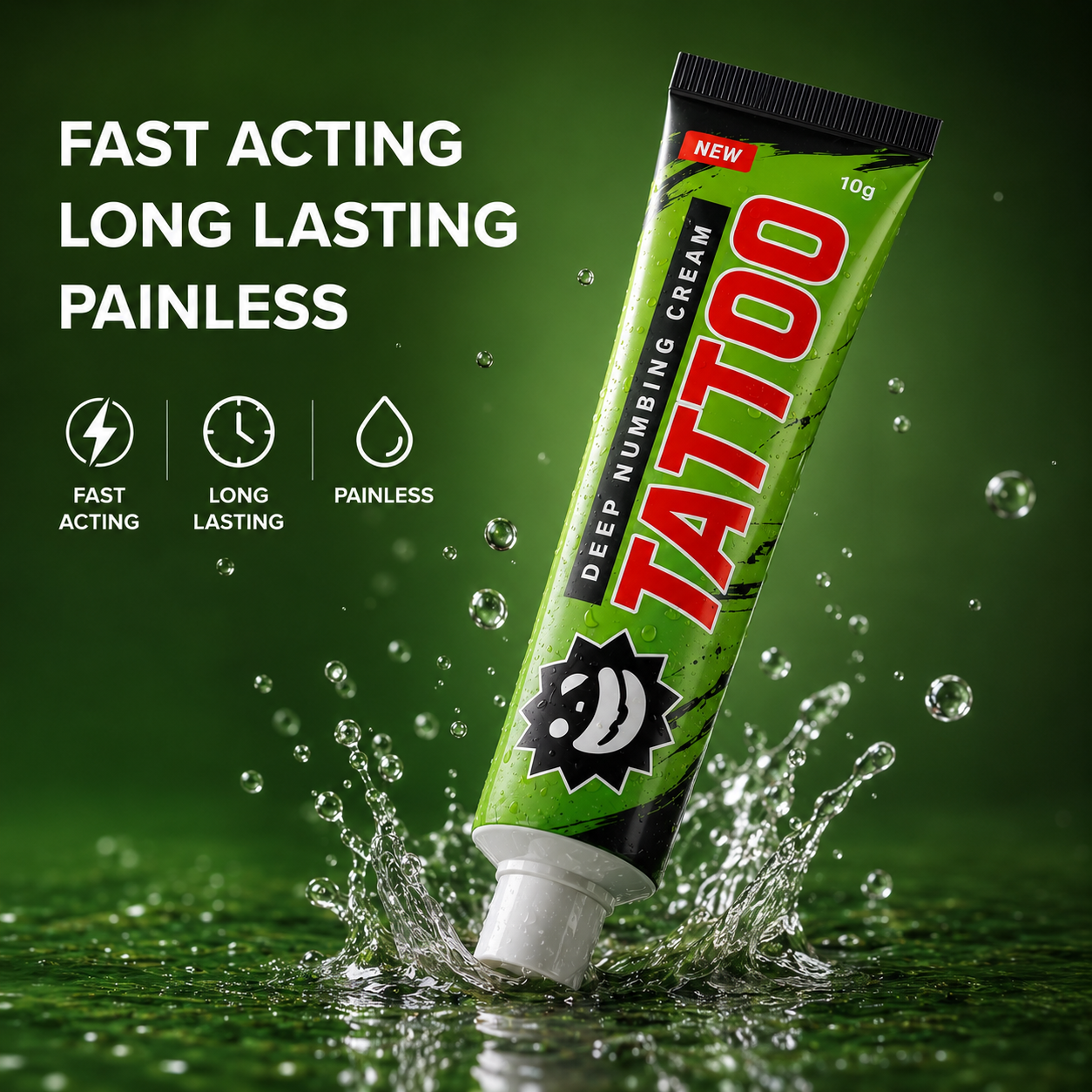 Oil-Free Tattoo Numbing CreamGreen 10g