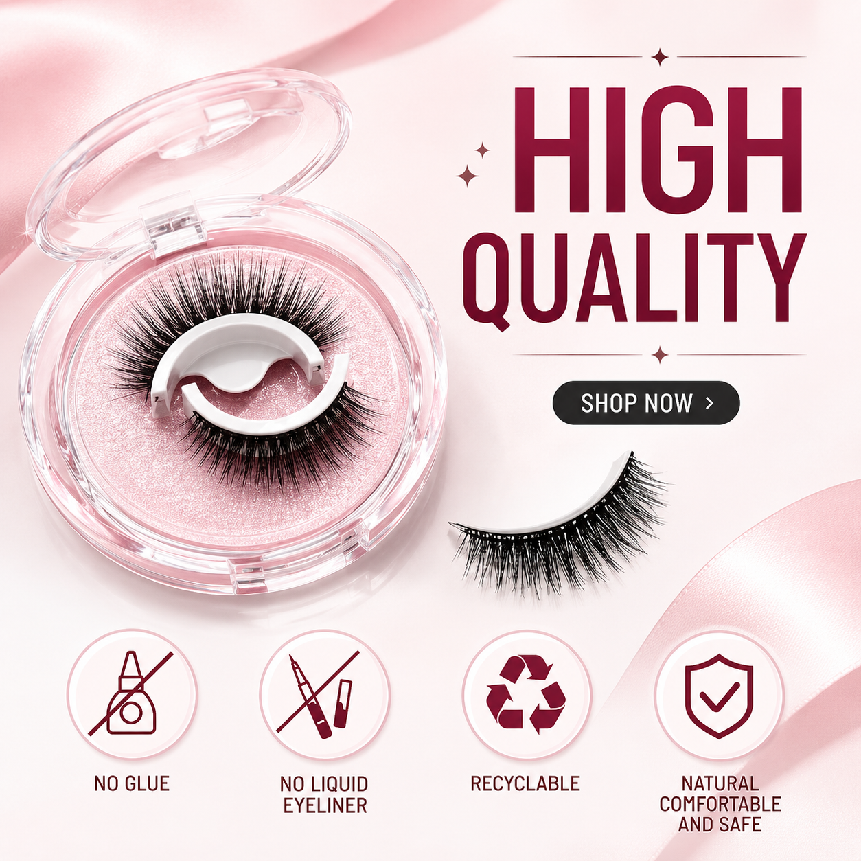 Self-adhesive lash product benefits